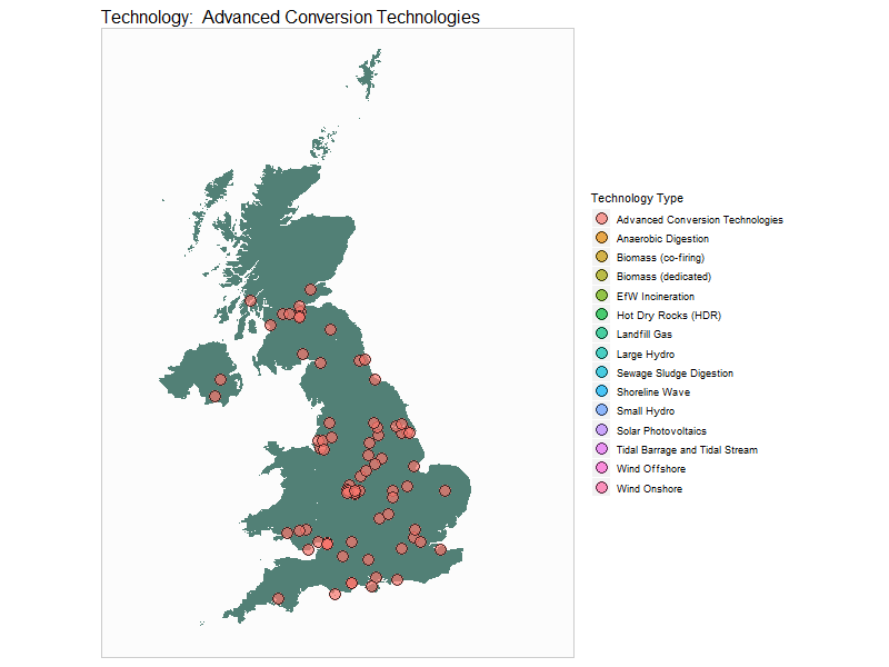 An Animated Map of Renewable Energy Technologies in the UK